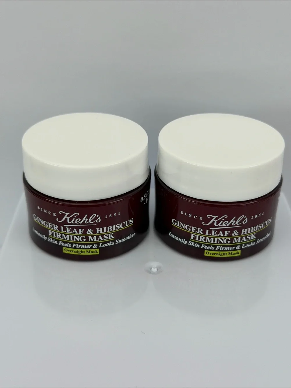 Lot Of 2 Kiehl's Ginger Leaf & Hibiscus Firming Mask Travel Size 0.5oz/14ml Each